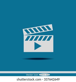 Movie clap - vector icon