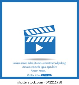 Movie clap - vector icon