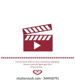 Movie clap - vector icon