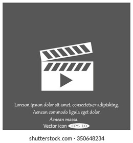Movie clap - vector icon