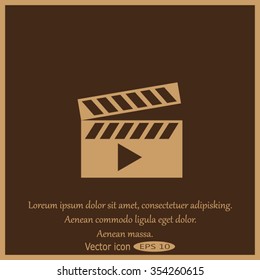 Movie clap - vector icon