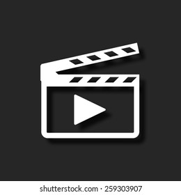 Movie clap  - vector icon with shadow