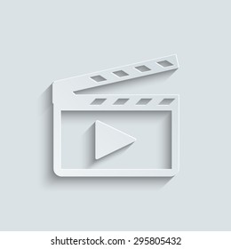 Movie clap - vector icon with shadow
