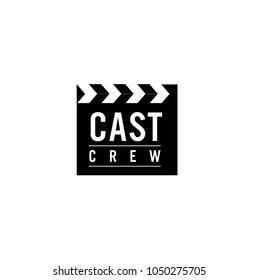 Movie clap vector logo