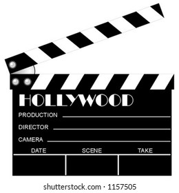 Movie clapboard. Vector. Add your text. Scalable. Change the colors as you wish.