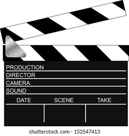 Movie clapboard. Vector Illustration