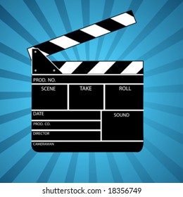 Movie clapper board