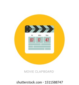 Movie Clapper board icon vector illustration