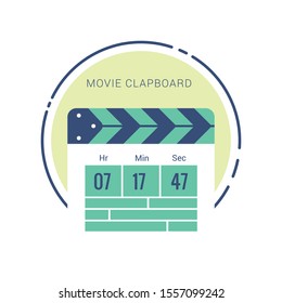 Movie Clapper board icon vector illustration
