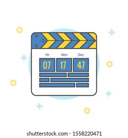 Movie Clapper board icon vector illustration