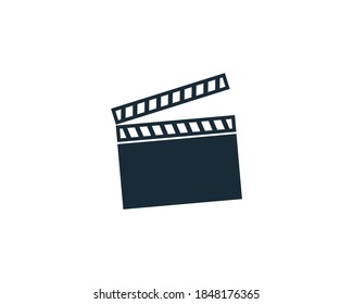 Movie Clapper Board Icon Vector Logo Template Illustration Design