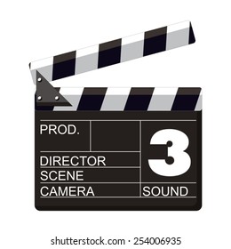 Movie clapper board - illustration