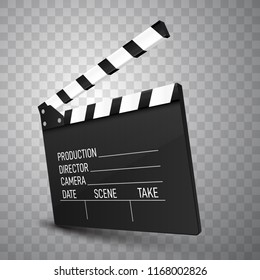 Movie clapper. Clapper board isolated. Vector illustration