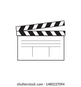 movie clapper board, movie maker vector. Illustrator