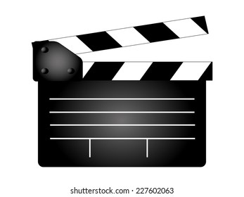 movie clapper board, movie maker vector. Illustrator