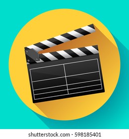 movie clapper board movie maker vector cinema icon