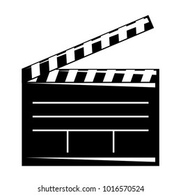 movie clapper board open cinematography concept