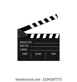 Movie clapper board. Stock Vector