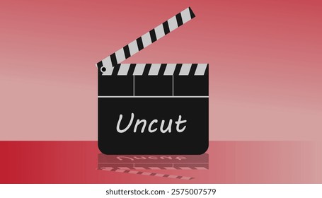 Movie clapper board uncut  concept vector illustration  design background