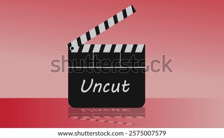 Movie clapper board uncut  concept vector illustration  design background
