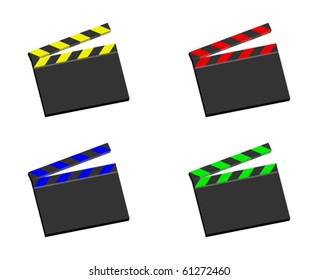 movie clapper board - vector - eps 10