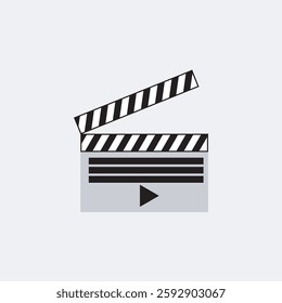 movie clapper board vector icon illustration