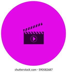 Movie clapper board vector  icon