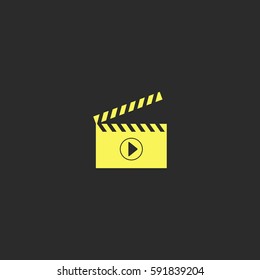 Movie clapper board vector  icon.
