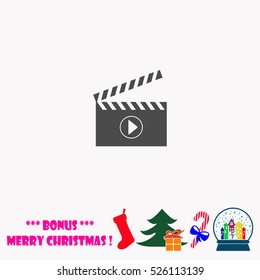 Movie clapper board  vector illustration.