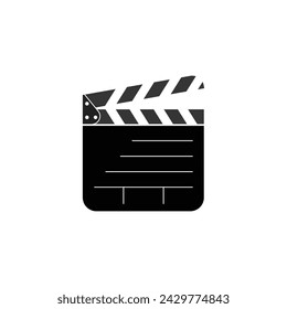 movie clapper board vector logo design template