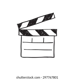 Movie clapper board Vector sketch