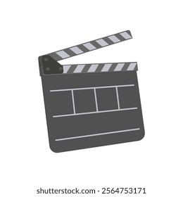 Movie Clapper Board Video Production Vector Illustration, Isolated