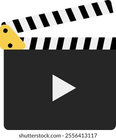Movie Clapper Boards Action Vector Illustration