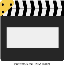 Movie Clapper Boards Action Vector Illustration