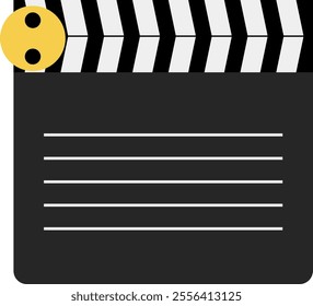 Movie Clapper Boards Action Vector Illustration