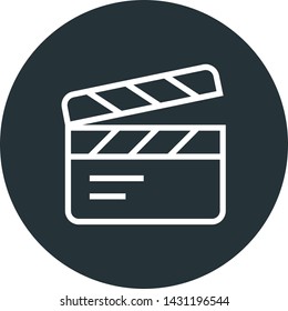 Movie Clapper Filmmaker Outline Icon