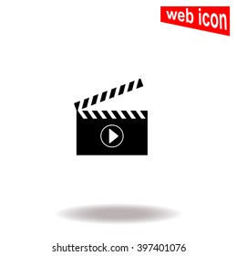 Movie clapper icon. 
