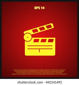 movie clapper icon