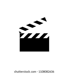 movie clapper icon, cinema vector icon, video icon