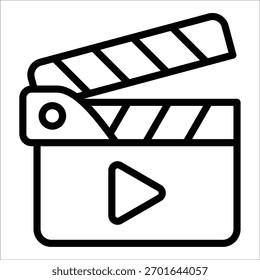 Movie Clapper Icon-Element für Design