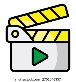 Elemento de icono de clapper de película para diseño