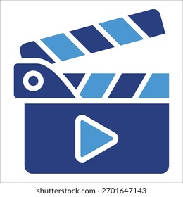 Elemento de icono de clapper de película para diseño