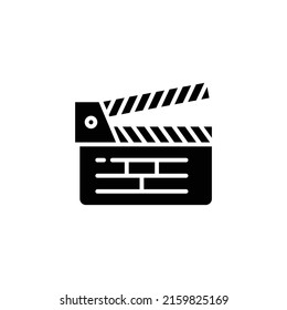 Movie clapper icon illustration isolated vector stencil sign symbol