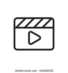 movie clapper icon illustration isolated vector sign symbol