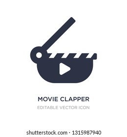 movie clapper icon on white background. Simple element illustration from Cinema concept. movie clapper icon symbol design.