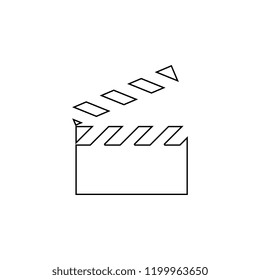movie clapper icon. Simple outline vector of cinema set for UI and UX, website or mobile application