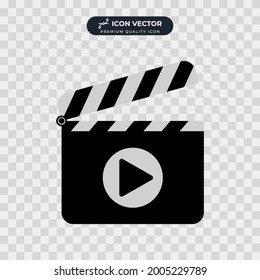 movie clapper icon symbol template for graphic and web design collection logo vector illustration