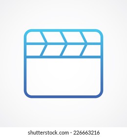 Movie Clapper icon, vector illustration. Simple Flat Metro design style. ESP10