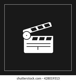 movie clapper icon. movie clapper vector illustration