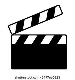Movie clapper icon. Vector image